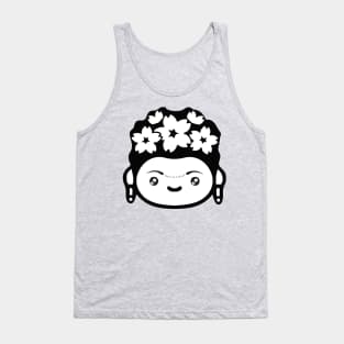 Adorable Frida Kahlo Mexican female artist cute kawaii portrait decoration Tank Top